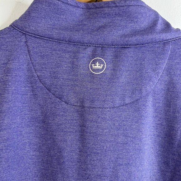 Peter Millar Perth Performance 1/4 Zip Pullover Mens L Purple Quarter Zip Golf - Picture 5 of 10